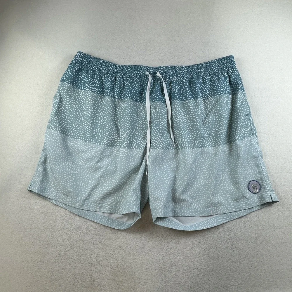 Chubbies Swim Shorts Mens 3XL Blue Teal Pineapple Print Mesh Lined 5.5